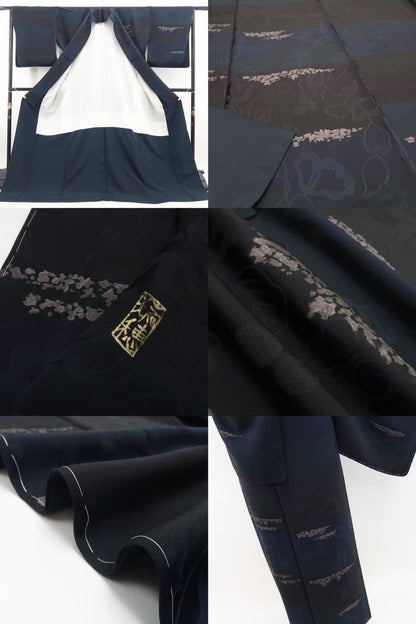 【新古品】tomihisa 新品 落款 暈し 着物 正絹 仕付け糸付 作家物 付下げ 7501
