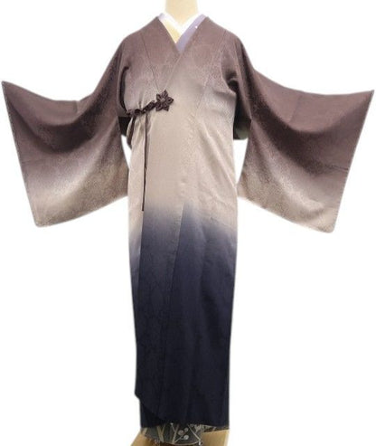 【新古品】tomihisa 新品 金彩友禅 和田光正 落款 着物 正絹 ロング丈 仕付け糸付 道中着 7509