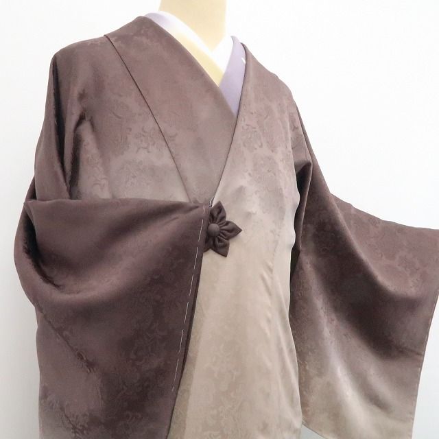 【新古品】tomihisa 新品 金彩友禅 和田光正 落款 着物 正絹 ロング丈 仕付け糸付 道中着 7509