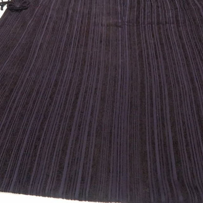 【新古品】tomihisa 新品 大島本泥染 着物 正絹 ロング丈 仕付け糸付”_ 道中着 7511