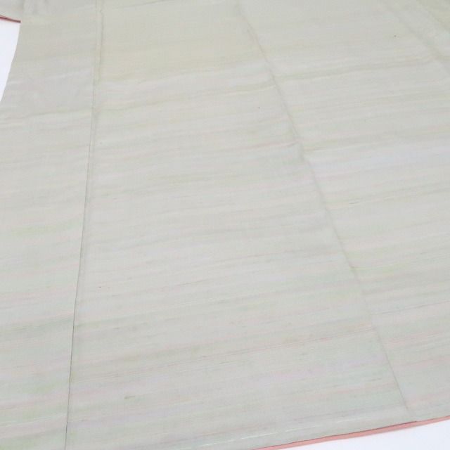 【新古品】tomihisa 新品 着物 正絹 仕付け糸付 紅花染め紬 7512