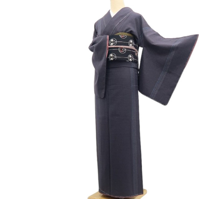 【新古品】tomihisa 新品 奥順謹製 はたおり娘 着物 正絹 仕付け糸付 証紙付 結城紬 7513