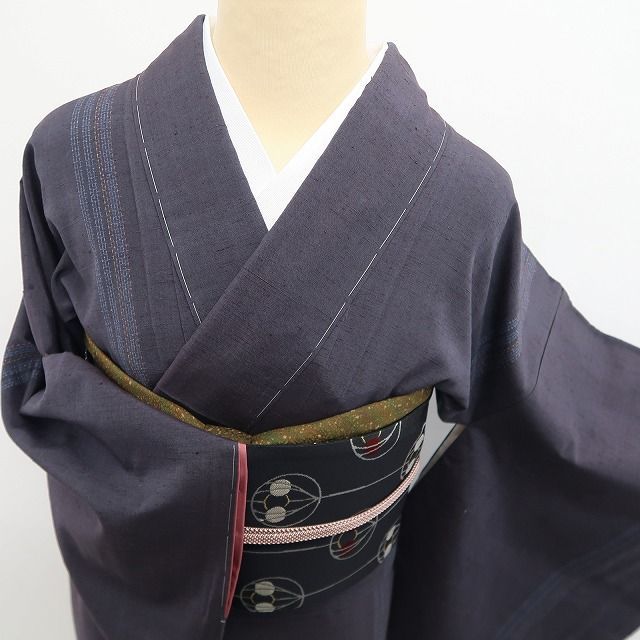 【新古品】tomihisa 新品 奥順謹製 はたおり娘 着物 正絹 仕付け糸付 証紙付 結城紬 7513