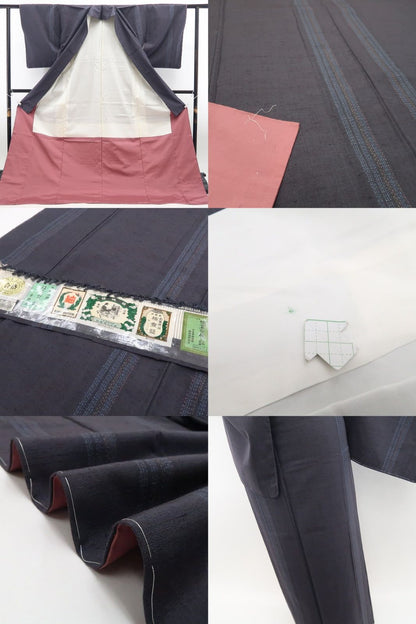 【新古品】tomihisa 新品 奥順謹製 はたおり娘 着物 正絹 仕付け糸付 証紙付 結城紬 7513