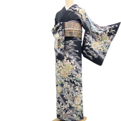 【新品】tomihisa 新品 吉澤友禅 お仕立て上がり品 金駒刺繍 雪輪 着物 正絹 仕付け糸付 トールサイズ 訪問着 7516
