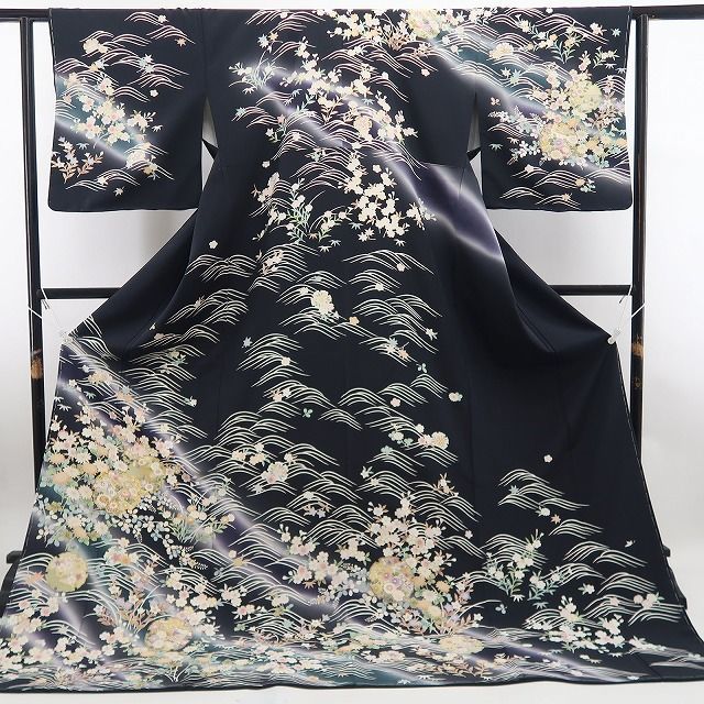 【新品】tomihisa 新品 吉澤友禅 お仕立て上がり品 金駒刺繍 雪輪 着物 正絹 仕付け糸付 トールサイズ 訪問着 7516