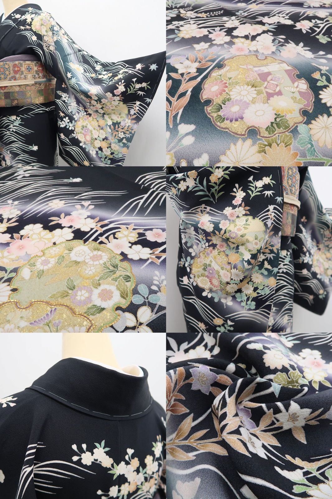 【新品】tomihisa 新品 吉澤友禅 お仕立て上がり品 金駒刺繍 雪輪 着物 正絹 仕付け糸付 トールサイズ 訪問着 7516