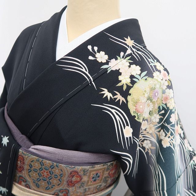 【新品】tomihisa 新品 吉澤友禅 お仕立て上がり品 金駒刺繍 雪輪 着物 正絹 仕付け糸付 トールサイズ 訪問着 7516