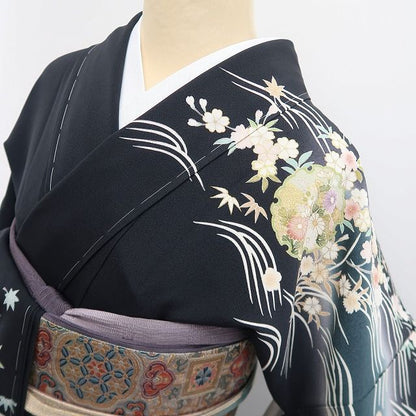 【新品】tomihisa 新品 吉澤友禅 お仕立て上がり品 金駒刺繍 雪輪 着物 正絹 仕付け糸付 トールサイズ 訪問着 7516