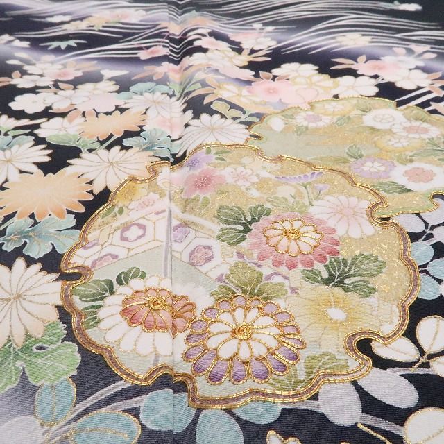 【新品】tomihisa 新品 吉澤友禅 お仕立て上がり品 金駒刺繍 雪輪 着物 正絹 仕付け糸付 トールサイズ 訪問着 7516