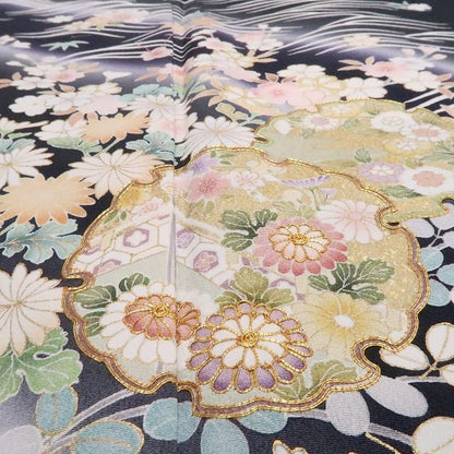 【新品】tomihisa 新品 吉澤友禅 お仕立て上がり品 金駒刺繍 雪輪 着物 正絹 仕付け糸付 トールサイズ 訪問着 7516