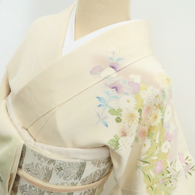 【新品】tomihisa 新品 吉澤友禅 お仕立て上がり品 着物 正絹 仕付け糸付 トールサイズ 訪問着 7519