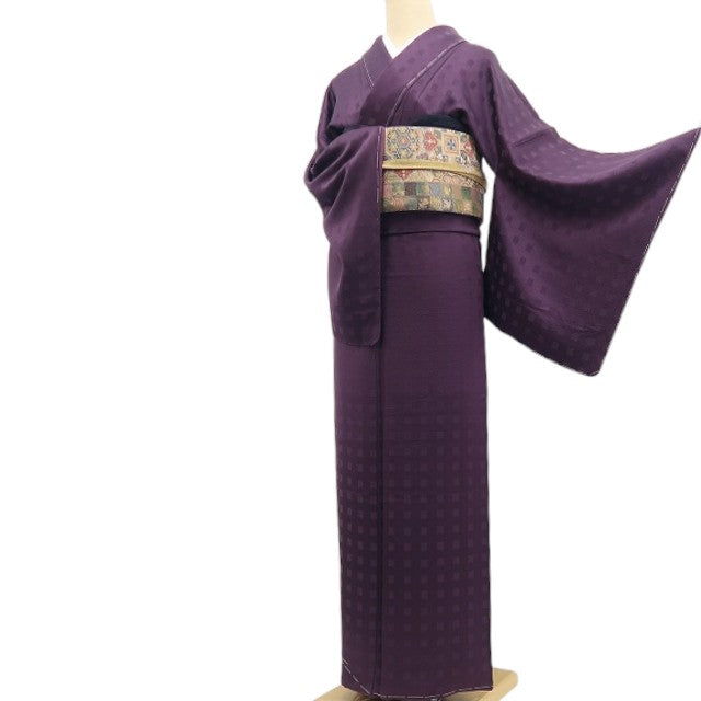 【新古品】tomihisa 新品 貴久樹 KIKUJU 着物 正絹 仕付け糸付 小紋 色無地 7528