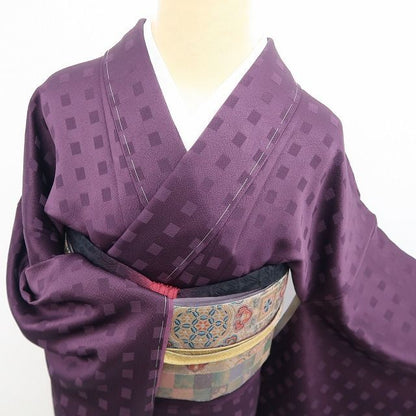 【新古品】tomihisa 新品 貴久樹 KIKUJU 着物 正絹 仕付け糸付 小紋 色無地 7528