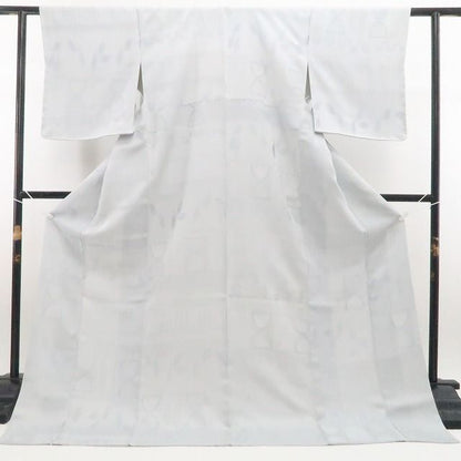 【中古】tomihisa 美品 モダンアート 着物 正絹 仕付け糸付 小紋 色無地 7530