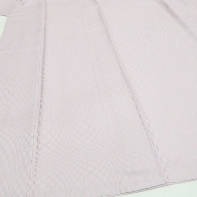 【新古品】tomihisa 新品 変わり市松 着物 正絹 仕付け糸付 お召 色無地 7531