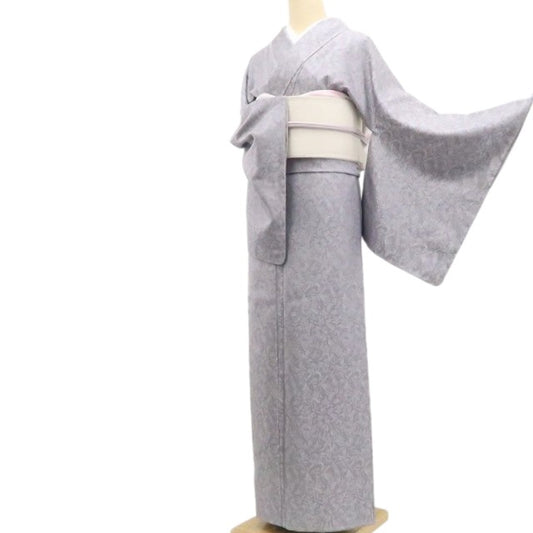 【新品】tomihisa 新品 お仕立て上がり品 花唐草 着物 正絹 仕付け糸付 トールサイズ お召 7543