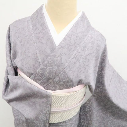 【新品】tomihisa 新品 お仕立て上がり品 花唐草 着物 正絹 仕付け糸付 トールサイズ お召 7543