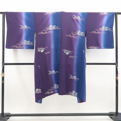 【新品】tomihisa 新品 お仕立て上がり品 京印伝 龍 縦暈し 着物 仕付け糸付 ロング丈 長羽織 7557