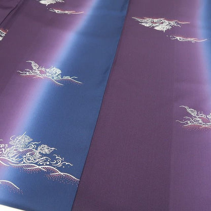 【新品】tomihisa 新品 お仕立て上がり品 京印伝 龍 縦暈し 着物 仕付け糸付 ロング丈 長羽織 7557