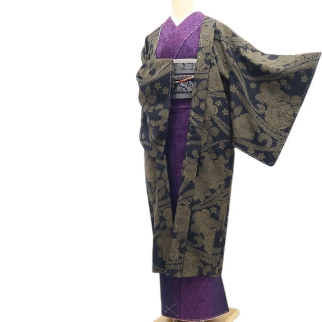 【新古品】tomihisa 新品 辻ヶ花 着物 正絹 ロング丈 仕付け糸付 西陣織 長羽織 7559