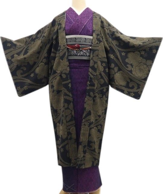 【新古品】tomihisa 新品 辻ヶ花 着物 正絹 ロング丈 仕付け糸付 西陣織 長羽織 7559