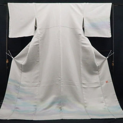 【新古品】tomihisa 新品 二代目久保田一竹 落款 一竹の辻ヶ花 暈し 金通し 着物 仕付け糸付 付下げ 7562