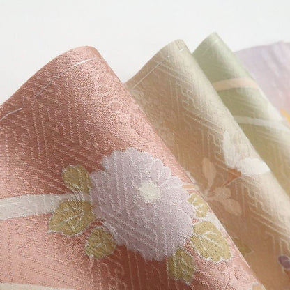 【中古】tomihisa 美品 京友禅 金駒刺繍 着物正絹 仕付け糸付 訪問着 7569