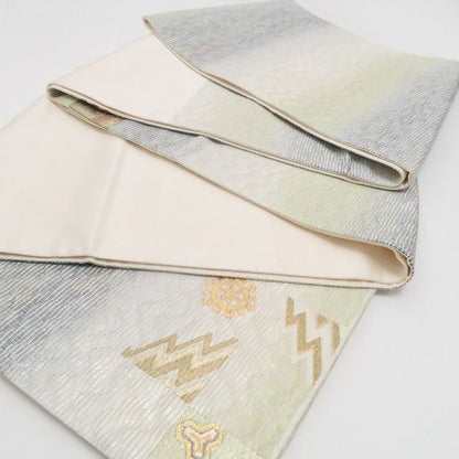 【中古】tomihisa 美品 金彩友禅 和田光正 落款 着物 正絹 袋帯 7575