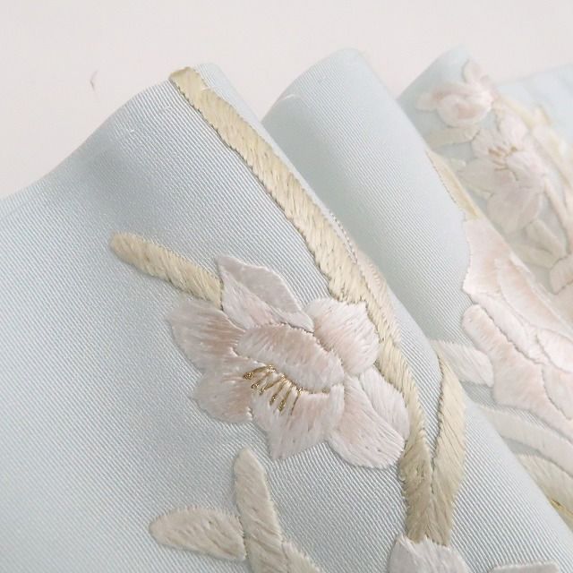 【新古品】tomihisa 新品 総刺繍 薔薇 着物 正絹 仕付け糸付 訪問着 7585