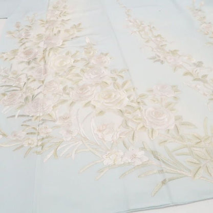 【新古品】tomihisa 新品 総刺繍 薔薇 着物 正絹 仕付け糸付 訪問着 7585