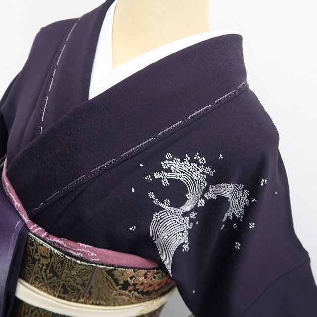 【新古品】tomihisa 新品 金彩友禅 和田光正 落款 波頭 着物 正絹 仕付け糸付 訪問着 7589