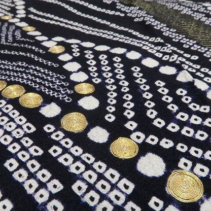 【中古】tomihisa 美品 絞り 金駒刺繍 モノトーン 着物 正絹 トール・ワイドサイズ 成人式 振袖 7601
