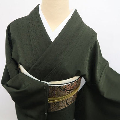 【新古品】tomihisa 新品 着物 正絹 仕付け糸付 小紋 色無地 7608