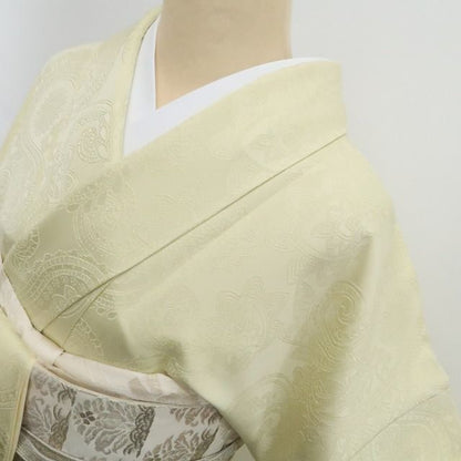 【新古品】tomihisa 新品 BANKAN 落款 ペイズリー 着物 正絹 仕付け糸付 作家物小紋 色無地 7609