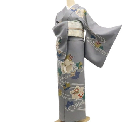 【新古品】tomihisa 新品 童話 昔話 落款 着物 正絹 仕付け糸付 作家物 トールサイズ 訪問着 7612