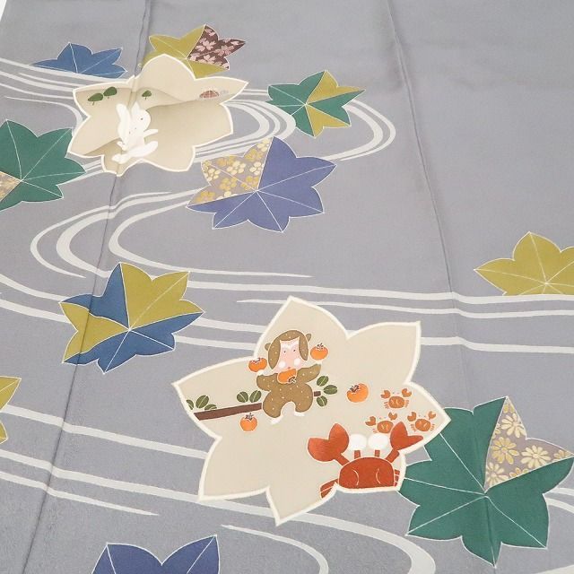 【新古品】tomihisa 新品 童話 昔話 落款 着物 正絹 仕付け糸付 作家物 トールサイズ 訪問着 7612