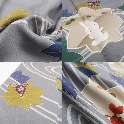 【新古品】tomihisa 新品 童話 昔話 落款 着物 正絹 仕付け糸付 作家物 トールサイズ 訪問着 7612