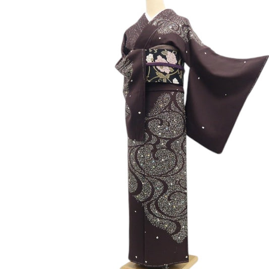 【新古品】tomihisa 新品 紙吹雪 落款 着物 正絹 仕付け糸付 作家物 訪問着 7617