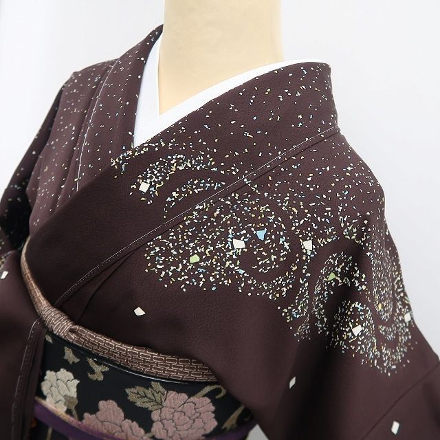 【新古品】tomihisa 新品 紙吹雪 落款 着物 正絹 仕付け糸付 作家物 訪問着 7617
