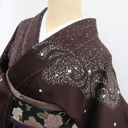 【新古品】tomihisa 新品 紙吹雪 落款 着物 正絹 仕付け糸付 作家物 訪問着 7617