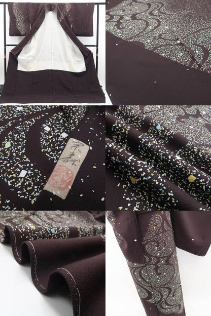 【新古品】tomihisa 新品 紙吹雪 落款 着物 正絹 仕付け糸付 作家物 訪問着 7617