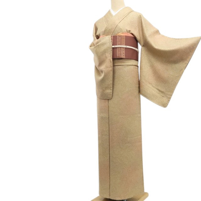 【新古品】tomihisa 新品 墨流し 暈し 落款 着物 正絹 仕付け糸付 作家物 小紋 7622