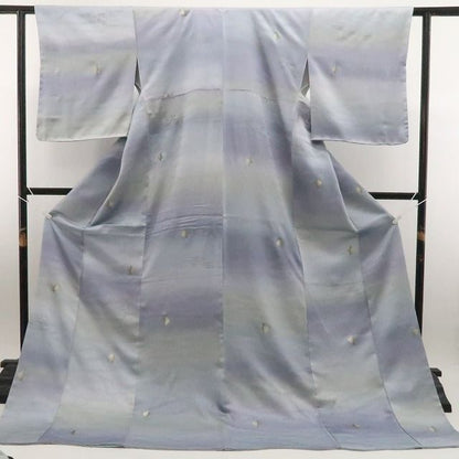 【新古品】tomihisa 新品 さが美謹製 千鳥 着物 正絹 仕付け糸付 小紋 7625
