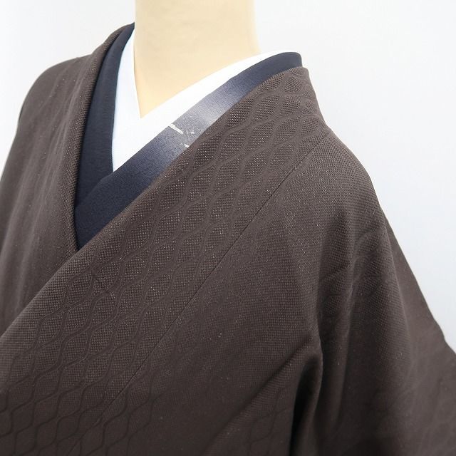 【新古品】tomihisa 新品 藤林徳扇 本プラチナ糸使用 リバーシブル 着物 ロング丈 仕付け糸付 道中着 7630