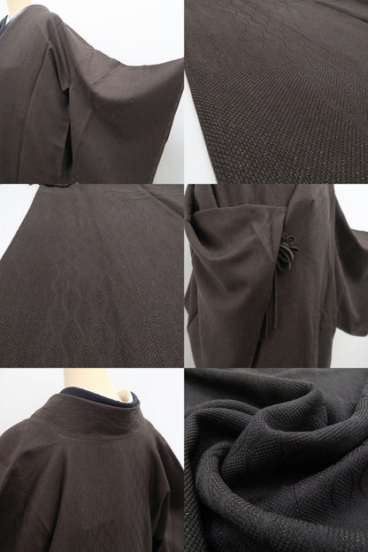 【新古品】tomihisa 新品 藤林徳扇 本プラチナ糸使用 リバーシブル 着物 ロング丈 仕付け糸付 道中着 7630