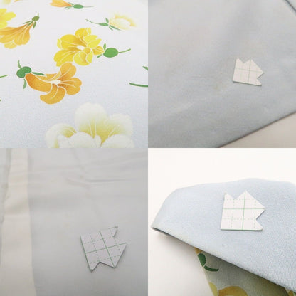 【中古】tomihisa 美品 京友禅 小宮山彌一 落款 瓜の花 着物 仕付け糸付 トールサイズ 訪問着 7647