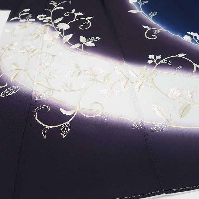 【新古品】tomihisa 新品 希少トールサイズ 総刺繍 唐花 着物 正絹 仕付け糸付 訪問着 7650