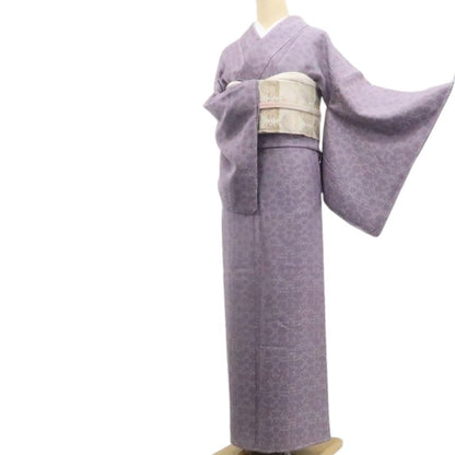 【新古品】tomihisa 新品 京無地染 花唐草 着物正絹 仕付け糸付 色無地 7657