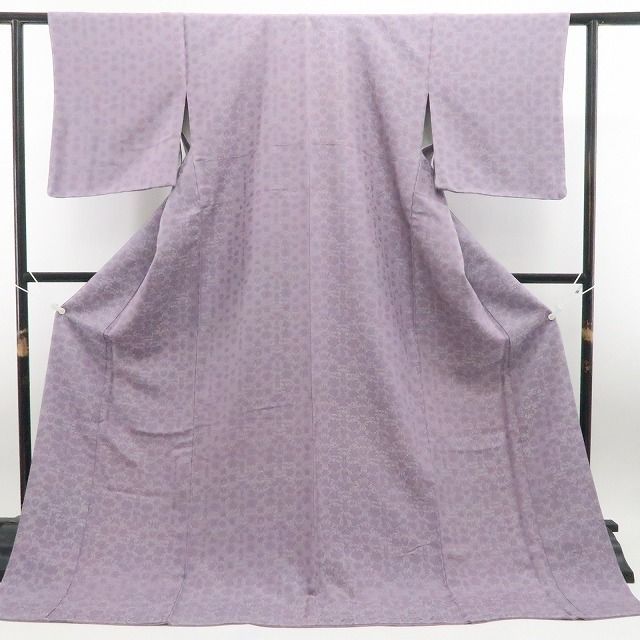 【新古品】tomihisa 新品 京無地染 花唐草 着物正絹 仕付け糸付 色無地 7657